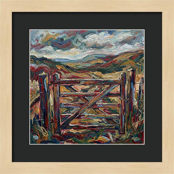 Rural Gate Under Dramatic Skies