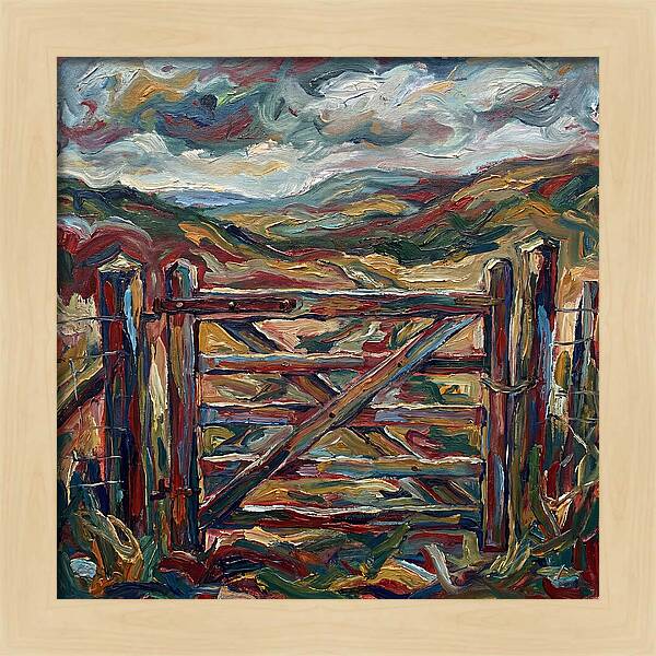 Rural Gate Under Dramatic Skies
