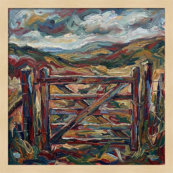 Rural Gate Under Dramatic Skies