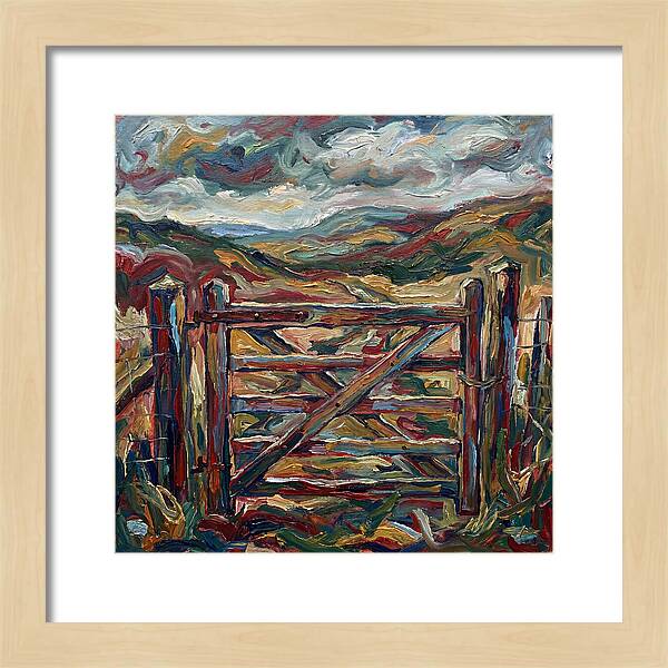 Rural Gate Under Dramatic Skies