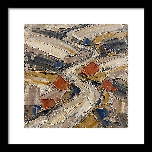 Rural Road In Palette Knife Style