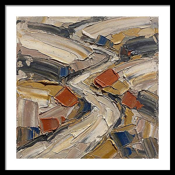 Rural Road In Palette Knife Style