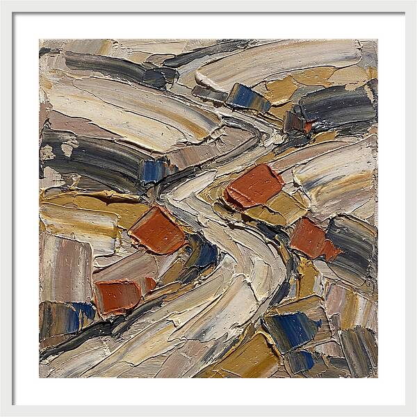 Rural Road In Palette Knife Style