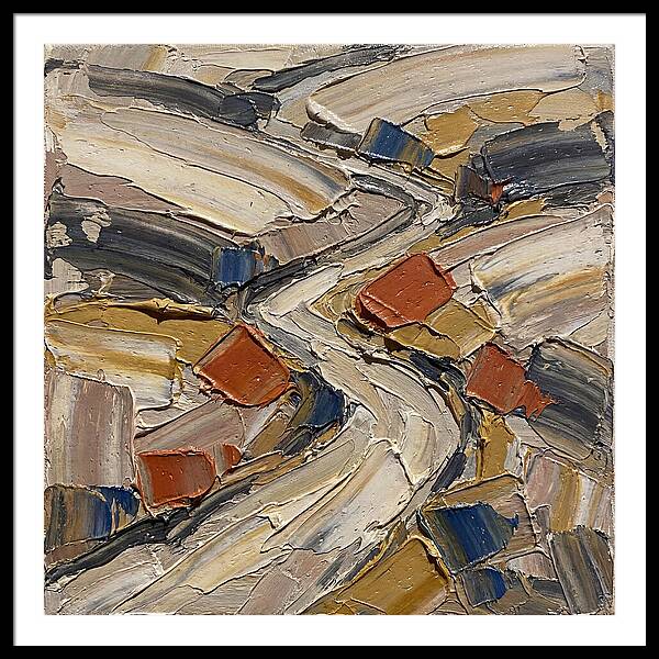 Rural Road In Palette Knife Style