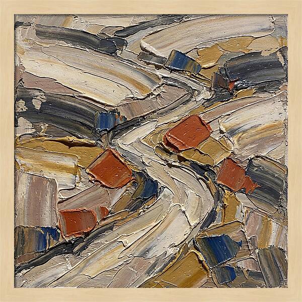 Rural Road In Palette Knife Style