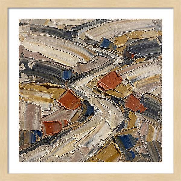 Rural Road In Palette Knife Style