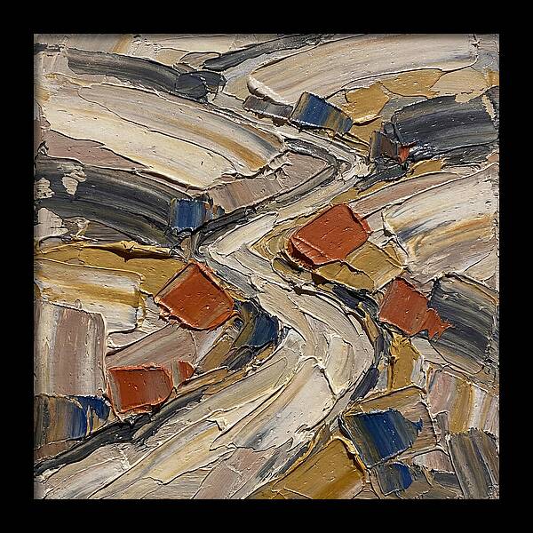 Rural Road In Palette Knife Style