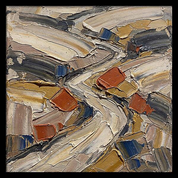 Rural Road In Palette Knife Style