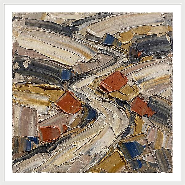 Rural Road In Palette Knife Style