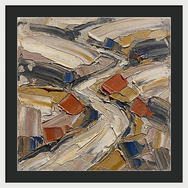 Rural Road In Palette Knife Style