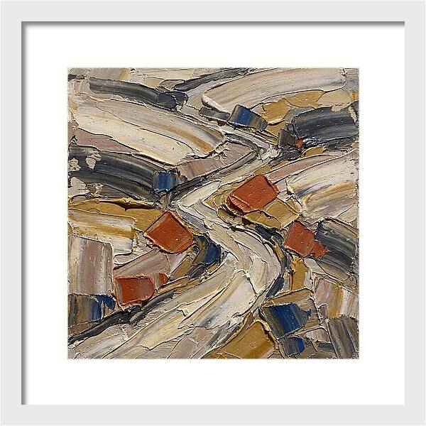 Rural Road In Palette Knife Style