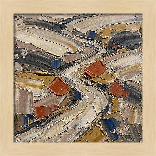 Rural Road In Palette Knife Style
