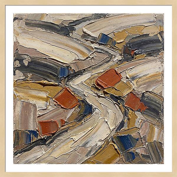 Rural Road In Palette Knife Style