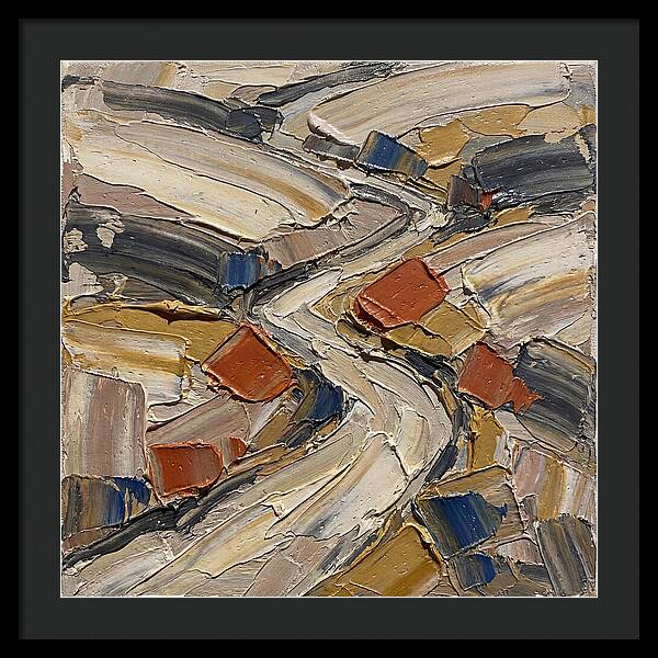 Rural Road In Palette Knife Style
