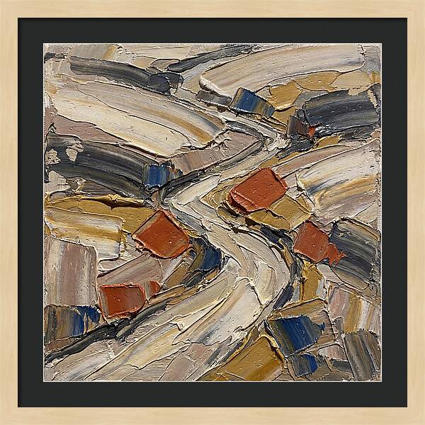 Rural Road In Palette Knife Style