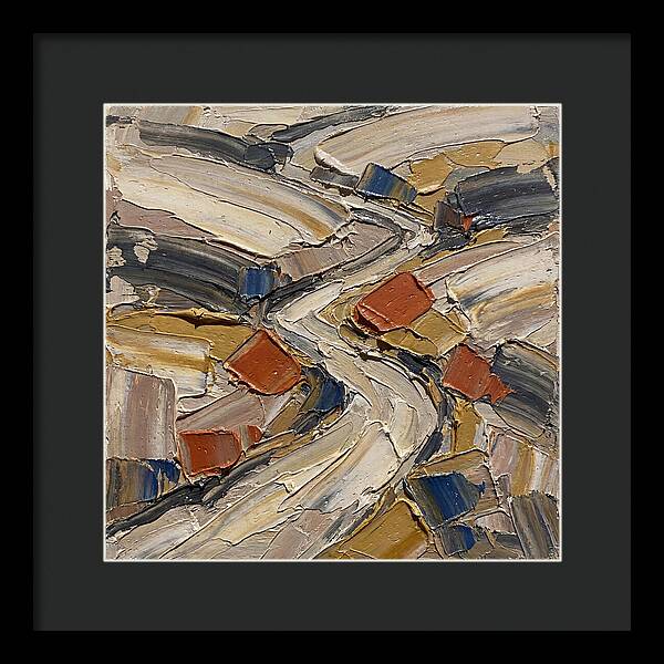 Rural Road In Palette Knife Style