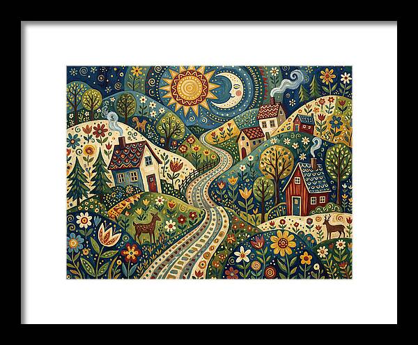 Rural Road Through Vibrant Hills