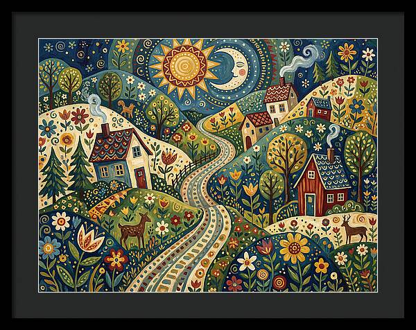 Rural Road Through Vibrant Hills