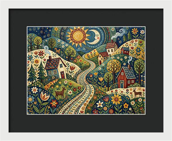 Rural Road Through Vibrant Hills