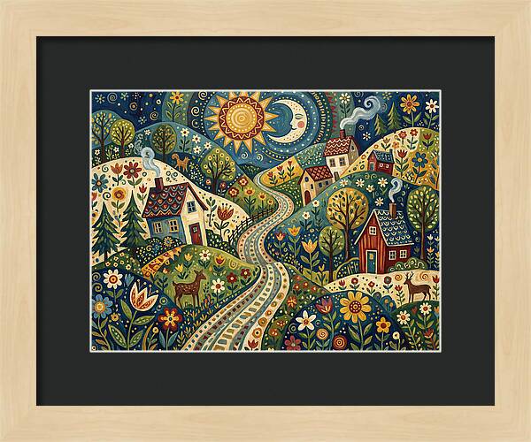 Rural Road Through Vibrant Hills