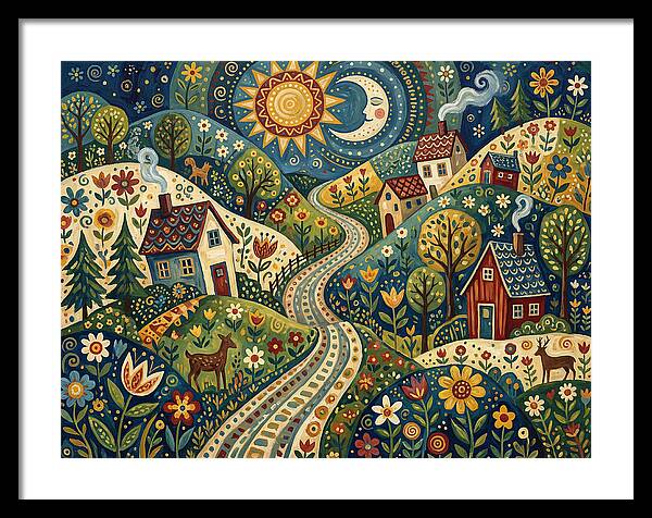 Rural Road Through Vibrant Hills
