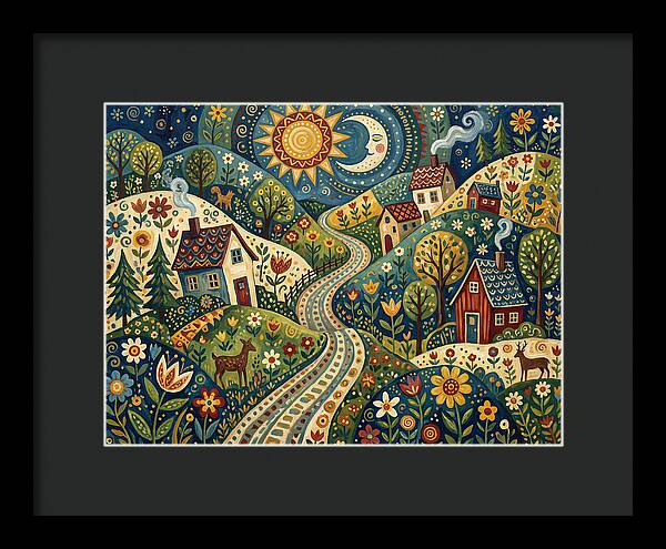 Rural Road Through Vibrant Hills