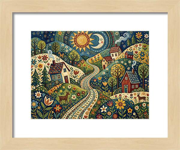 Rural Road Through Vibrant Hills