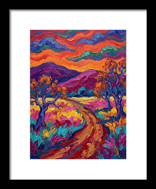 Rural Road Under Vibrant Skies