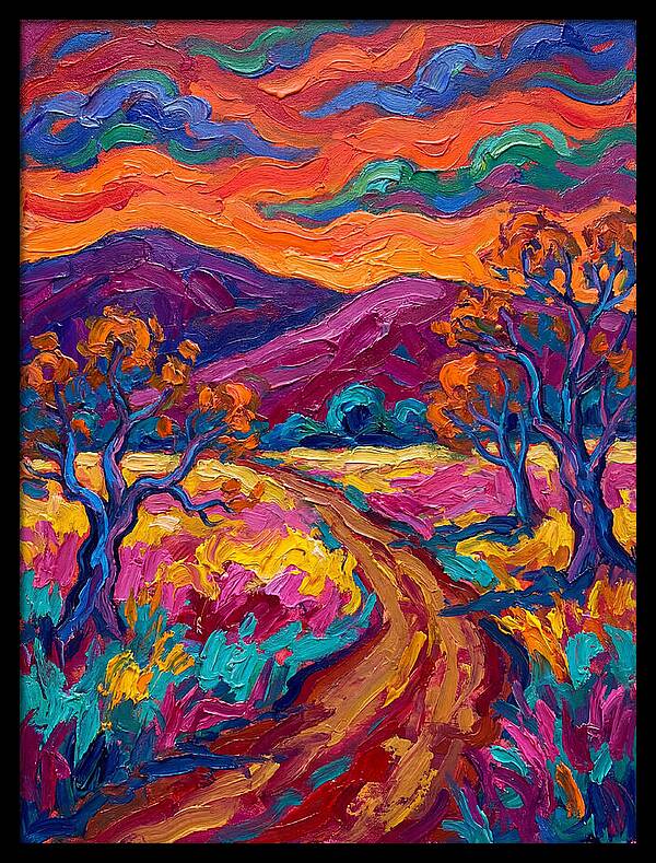 Rural Road Under Vibrant Skies