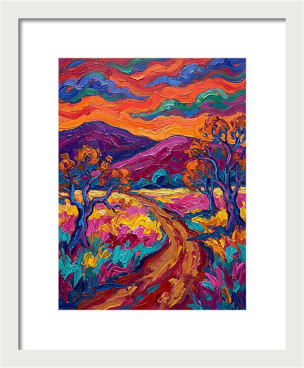 Rural Road Under Vibrant Skies