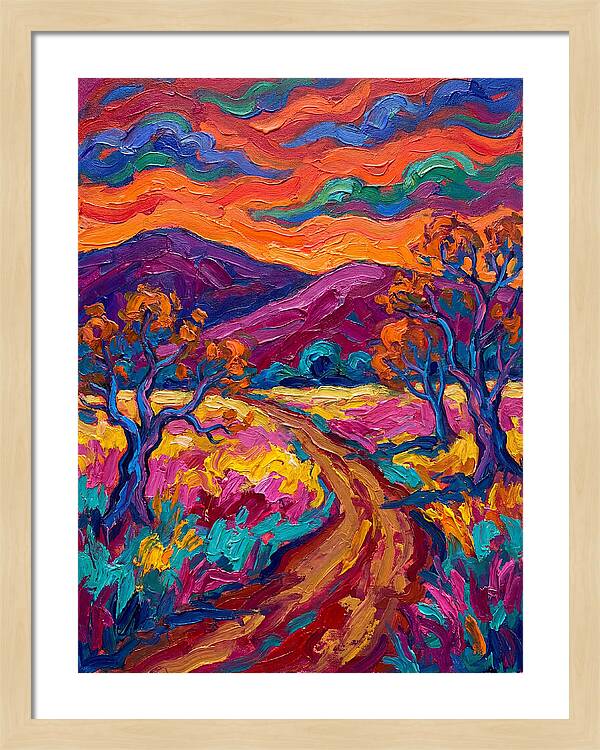 Rural Road Under Vibrant Skies