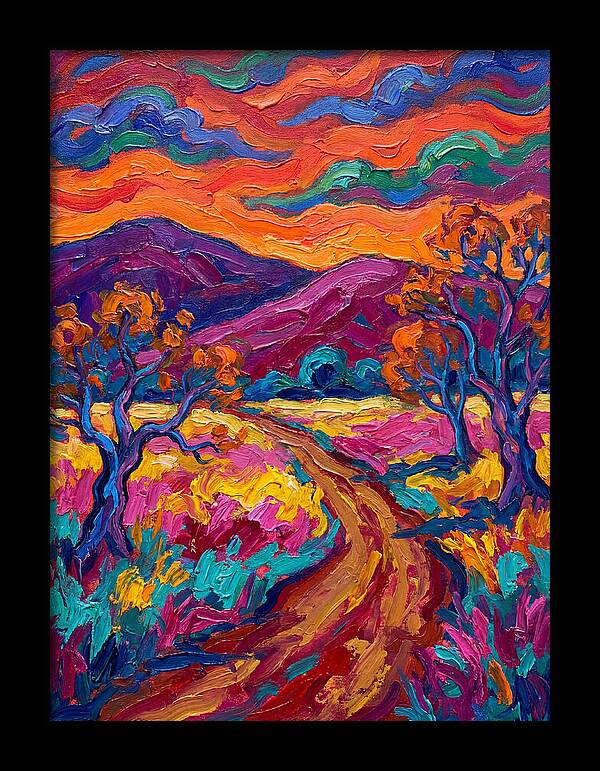 Rural Road Under Vibrant Skies