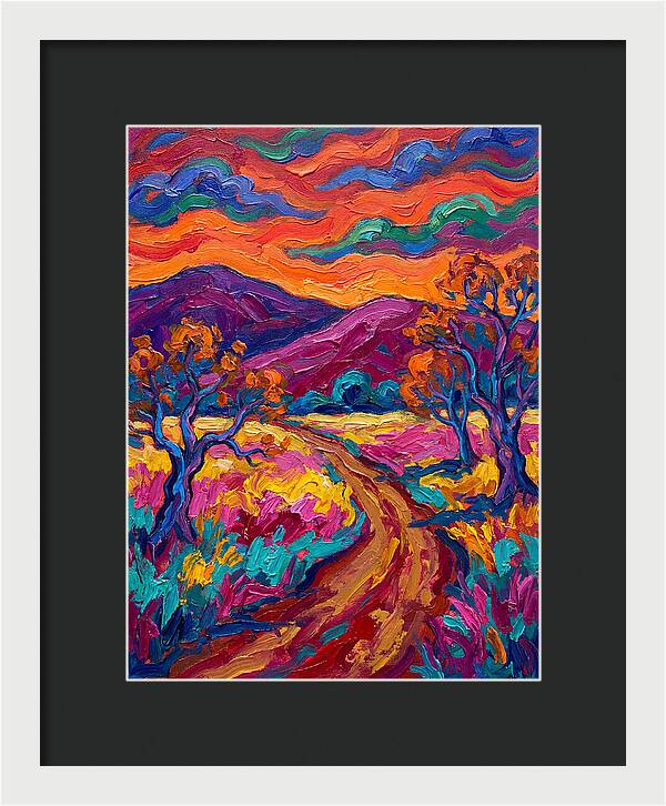 Rural Road Under Vibrant Skies
