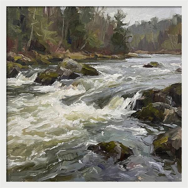 Rushing Rapids In Nature