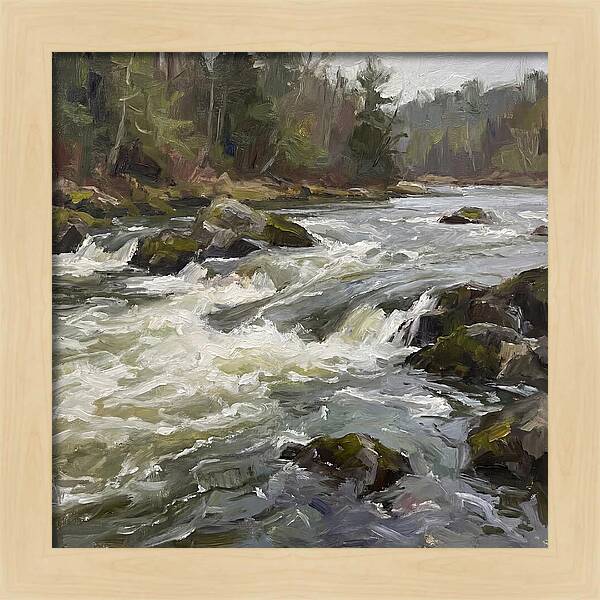 Rushing Rapids In Nature