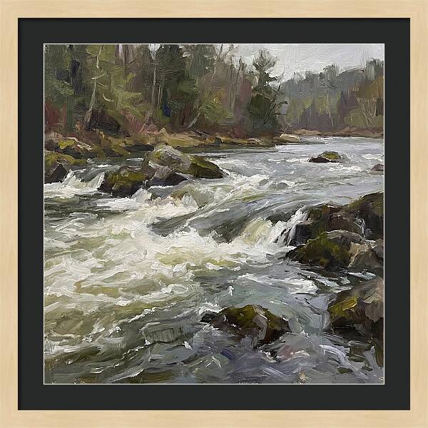 Rushing Rapids In Nature