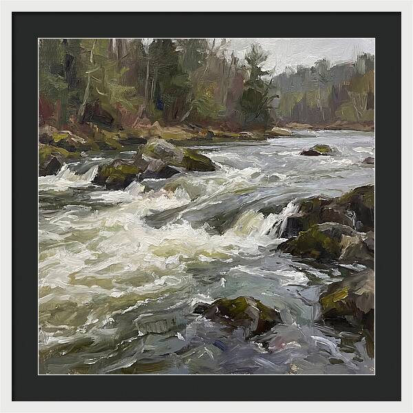 Rushing Rapids In Nature