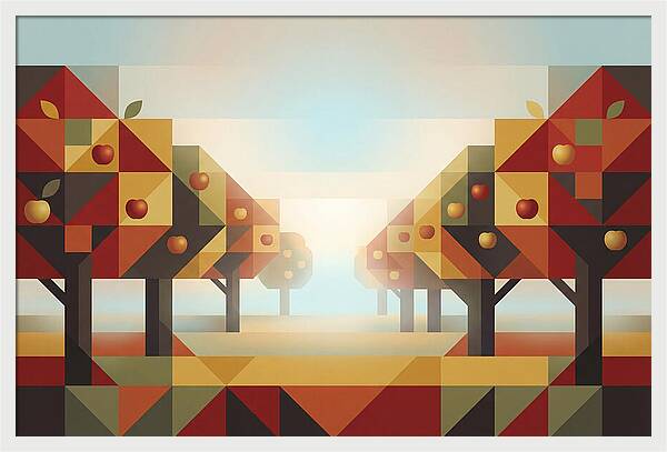 Rustic Apple Orchard In Autumn