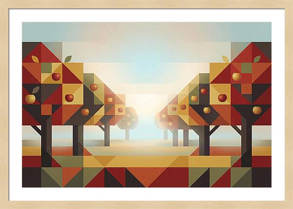 Rustic Apple Orchard In Autumn