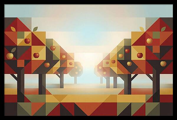 Rustic Apple Orchard In Autumn