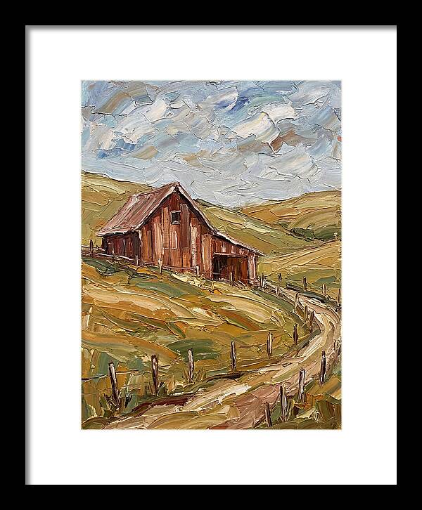 Rustic Barn Amidst Rolling Hills