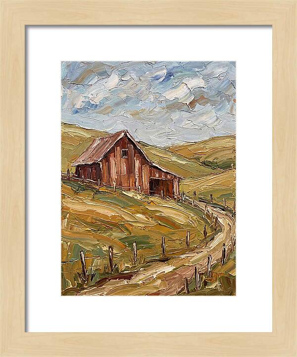 Rustic Barn Amidst Rolling Hills