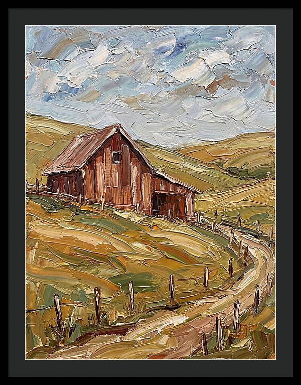 Rustic Barn Amidst Rolling Hills