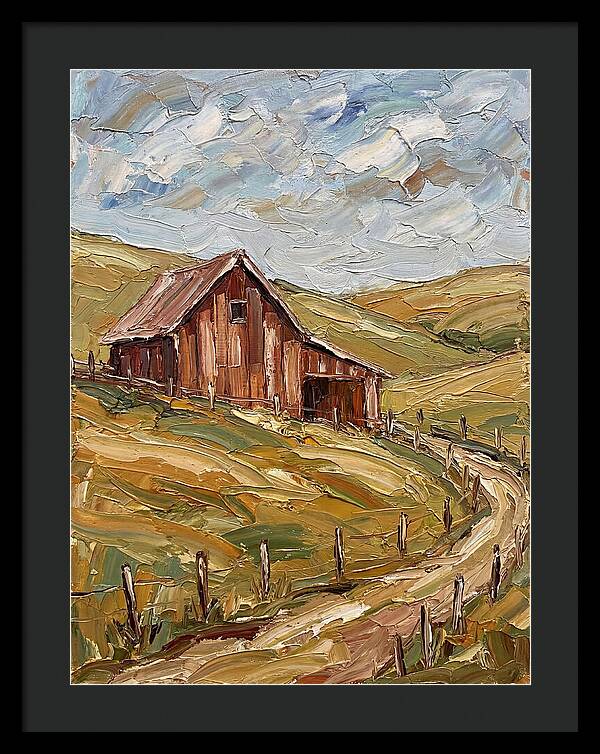 Rustic Barn Amidst Rolling Hills