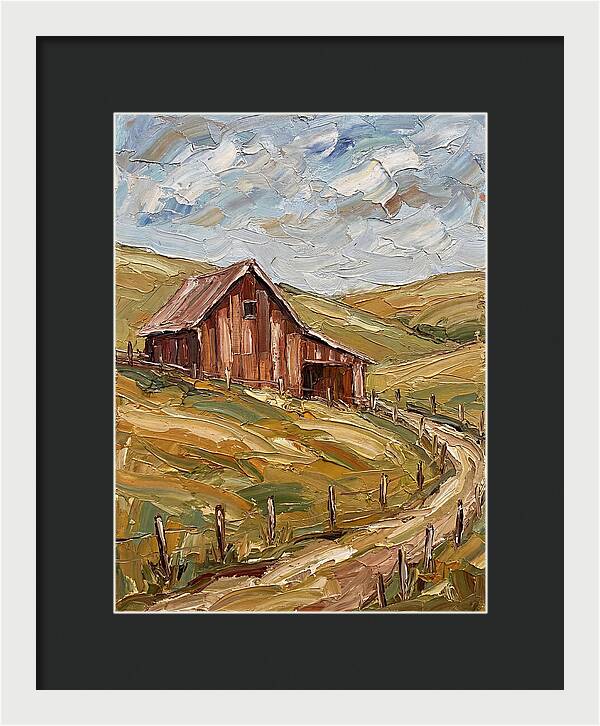 Rustic Barn Amidst Rolling Hills