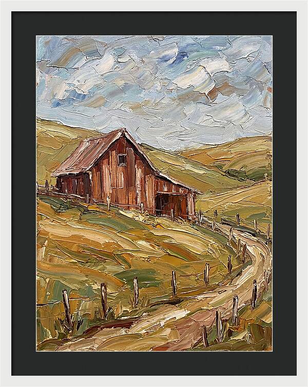 Rustic Barn Amidst Rolling Hills