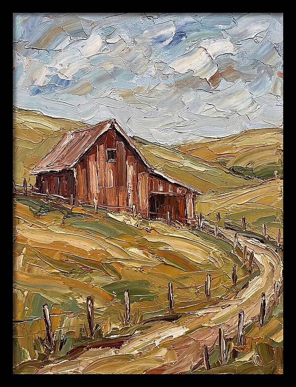 Rustic Barn Amidst Rolling Hills