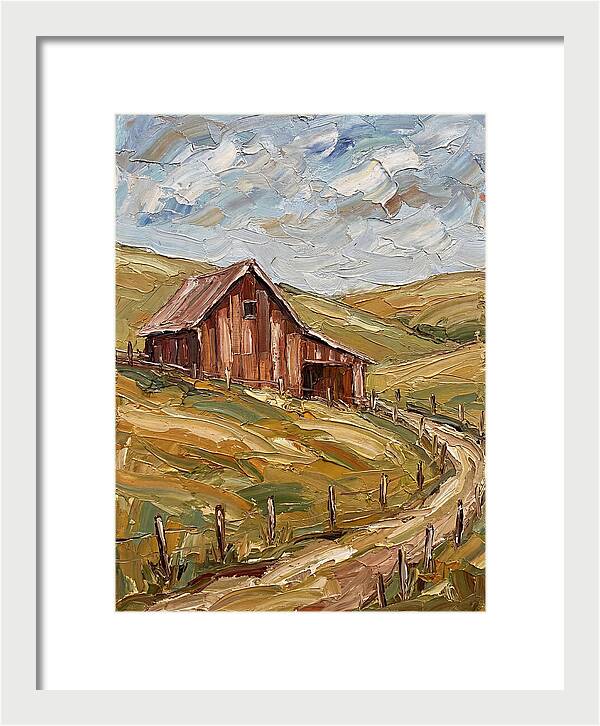 Rustic Barn Amidst Rolling Hills