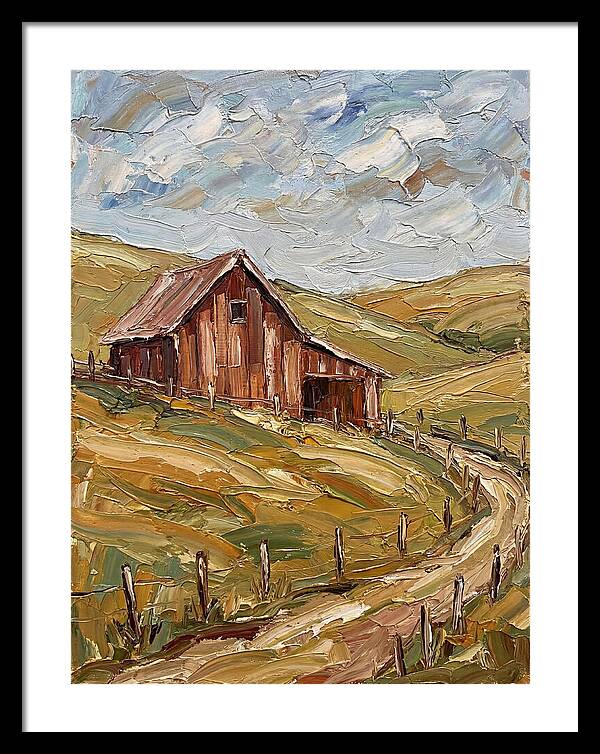 Rustic Barn Amidst Rolling Hills