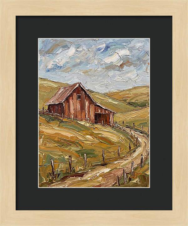 Rustic Barn Amidst Rolling Hills